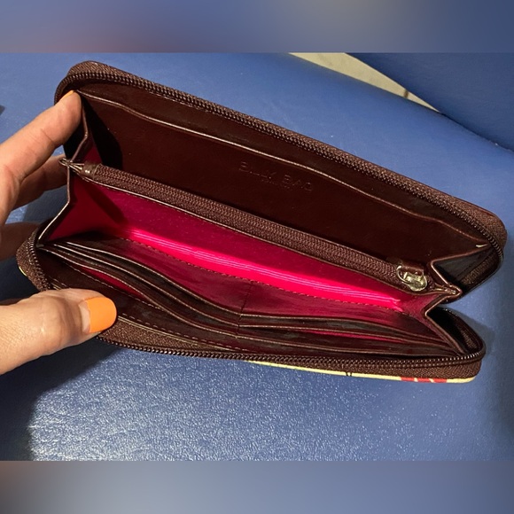 New Rare Billy Bag London vanilla Hana print zip-around wallet - Picture 7 of 16